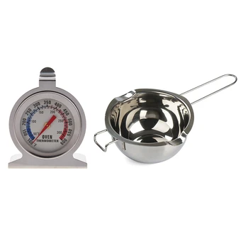 

Stainless Steel Oven Thermometer Hang or Stand in Oven & 304 Material Stainless Steel Chocolate Butter Milk Melting Pot