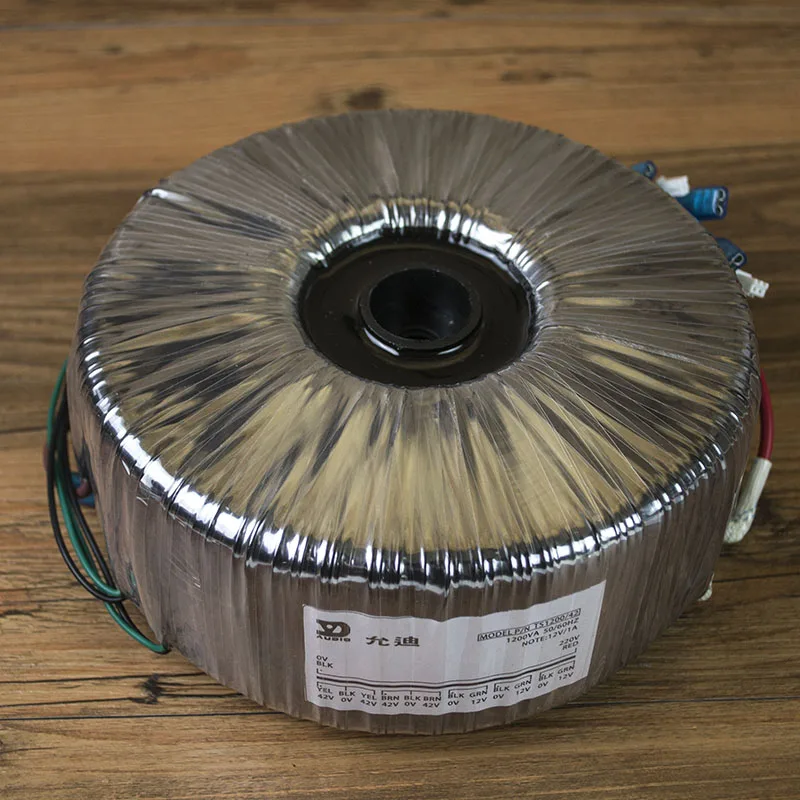 1200VA тороидальный трансформатор, выходная мощность напряжение: 2X 42V-0v-42V, 2X 0 v-12 v(1A