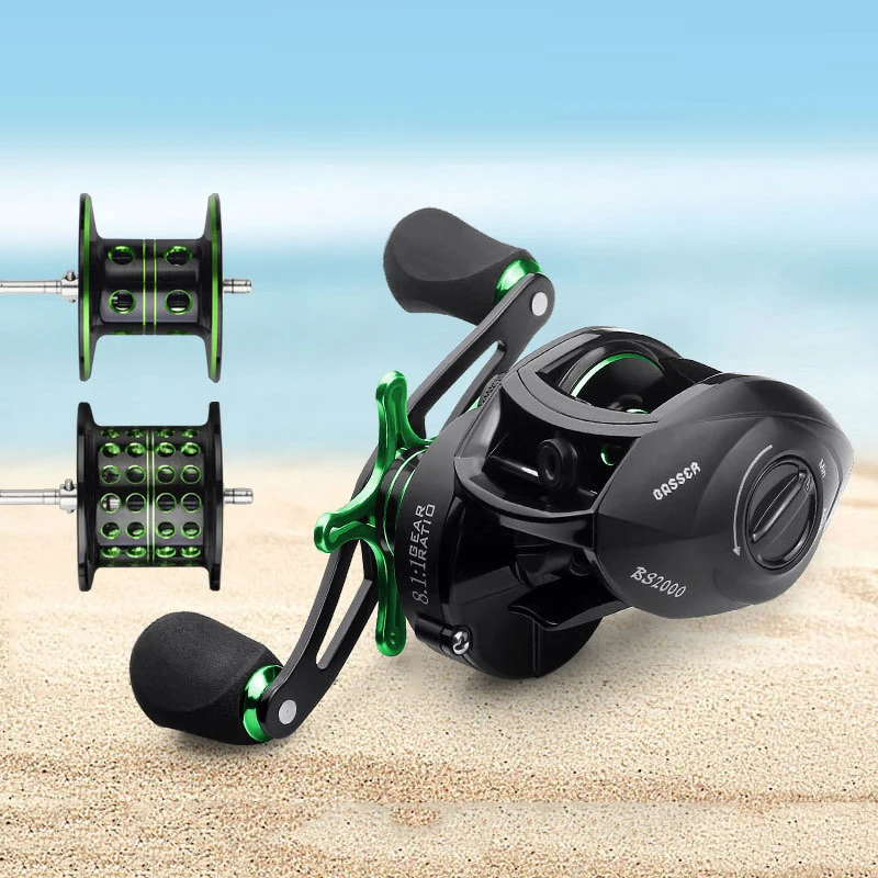 Рыболовная катушка BS2000 для заброса приманки высокая скорость 8 1: 1 максимальная