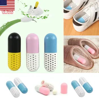 

2x Desiccant Deodorant Shoe Capsule Ball Absorber Supplies Odor Germs Eliminator