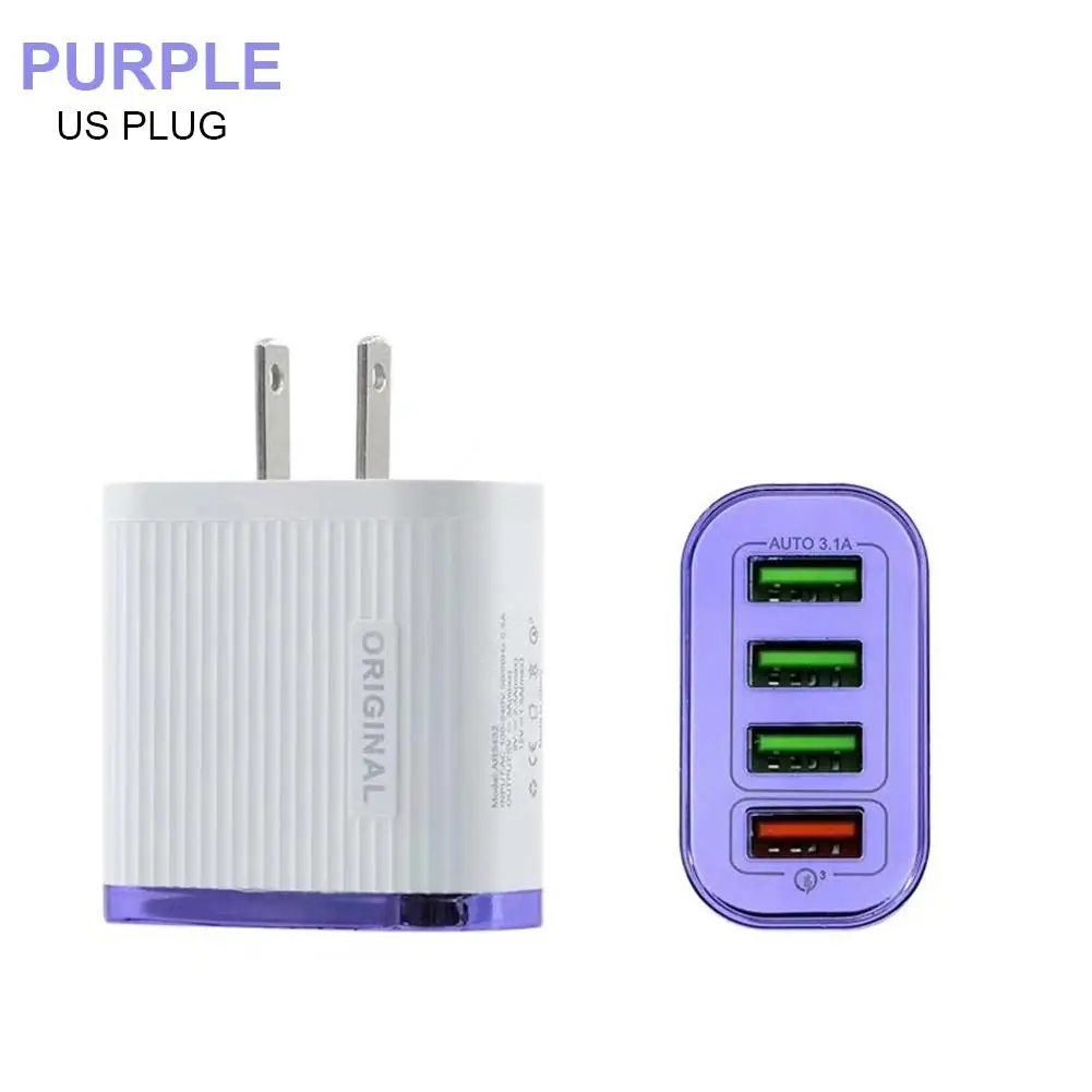 4 порта USB зарядное устройство быстрый смарт Быстрый 4 USB настенное зарядное устройство для Xiaomi samsung huawei мобильный телефон Быстрая Зарядка адаптер ЕС/США штекер