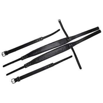 

Adjustable Accordion Leather Shoulder Straps for 60 / 80 / 96 / 120 Bass Black