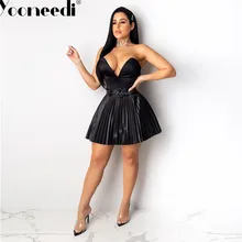 Yooneedi, осенняя дизайнерская Сексуальная Женская юбка, цветная однотонная плиссированная Стильная женские мини-юбки ME-376