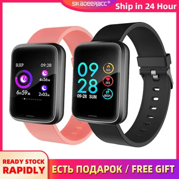 

Smart Watch Wristband Sport Heart Rate Monitoring Blood Pressure For IOS Android Large Color Screen Bluetooth Long Battery Life