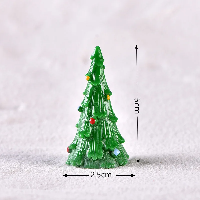 Mini Christmas Tree Snowman Gift Box shaped Ornament Sleigh Micro Landscape kids room decor Snow Scene Christmas Decor for home - Цвет: 12