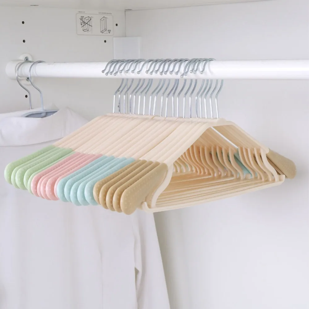 5PCS-Set-Plastic-Multifunction-Outdoor-Shirt-Clothes-Hangers-Seamless-Adult-Heavy-Duty-Drying-Rack-Non-Slip