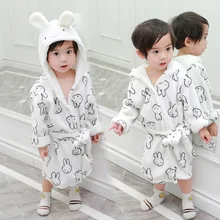 Детские Банные халаты из бархата кораллового цвета с капюшоном; коллекция года; сезон осень-зима; толстый Халат для мальчиков и девочек банный халат для маленьких детей; Paja