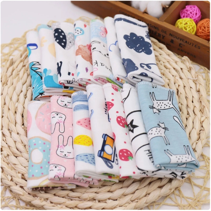 900C 5Pcs Cotton Newborn Baby Bathing Towels Saliva Towel Nursing Towel Baby Boys Girls Washcloth Handkerchief