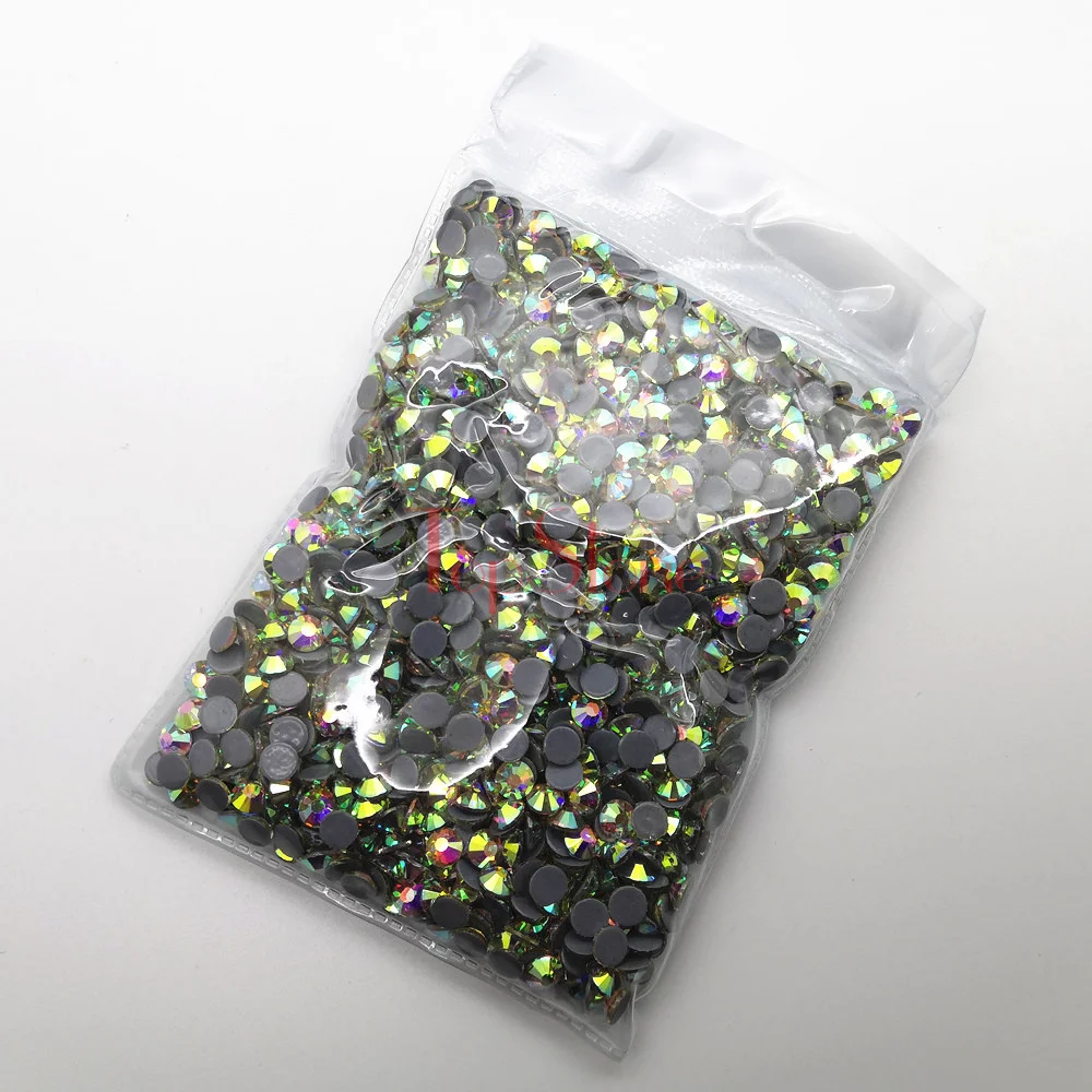 TopStone-Hot-fix-Iron-On-Rhinestones-Crystal-Clear-AB-Color-Super-Bright-Glass-Strass-Stones-For