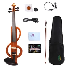 Yinfente электронная Тихая скрипка 4/4 ручной работы сладкий звук бесплатно чехол+ лук кабель# EV17