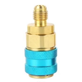 

R134A Car Air Conditioner Freon Connector Refrigerant Refill Connector Quick Fluoride Tool Quick Coupler Brass Adapters