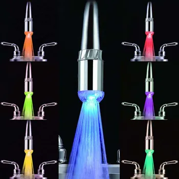 

7Colors Change LED Light Shower Head Water Kitchen Home Bathroom Glow Romantic Shower Head Water Saving Faucets 2019