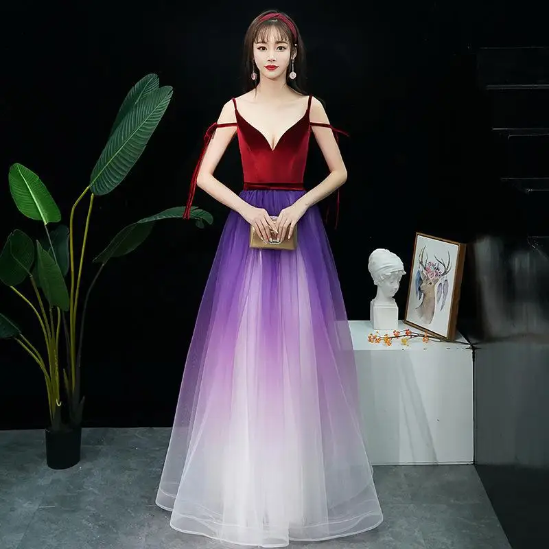 Без бретелек с открытыми плечами Cheongsam для молодой леди Глубокий v-образный вырез сексуальное вечернее платье бургундское велюровое женское платье Qipao макси - Цвет: Style A
