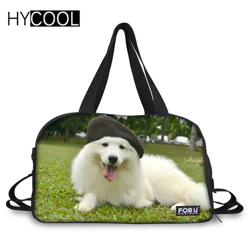 HYCOOL спортивные сумки для фитнеса, сумка для тренажерного зала, коврик для йоги, Сумка с милым рисунком собаки самоеда, водонепроницаемая сумка на плечо для тренировок на открытом воздухе