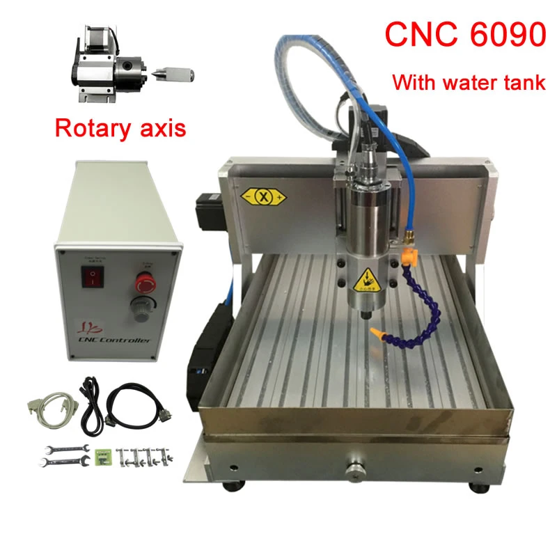 Diy Cnc 6090 Router 4axis 2 2kw Frame Engraving Milling Machine For Woodworking With Water Tank And Water Cooling Spindle Wood Routers Aliexpress