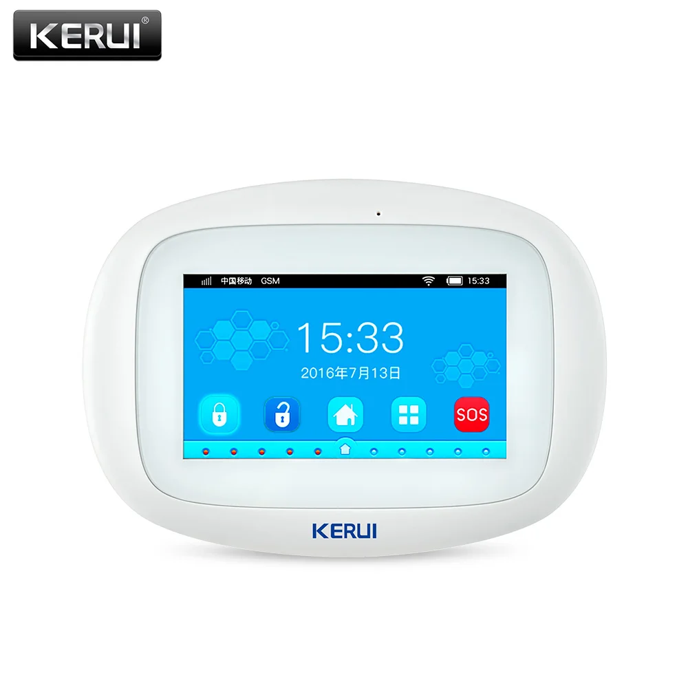 Cena KERUI K52 WIFI GSM systemy alarmowe Panel 4.3 Cal TFT kolorowy wyświetlacz bezpieczeństwo dom inteligentny mieszkaniowy bezprzewodowy alarm antywłamaniowy Host
