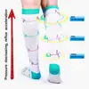 6 par/pack calcetines de compresión de los hombres de las mujeres hasta la rodilla calcetines deportivos para correr maratón ciclismo Edema Diabetes las venas varicosas calcetines ► Foto 3/6