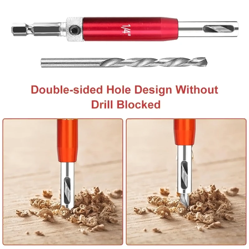 

8PCS Self-centering Hinge Hole Opener, Hinge Drill Bits Tapper with Wrench for Doors, Cabinets, Windows Woodworking