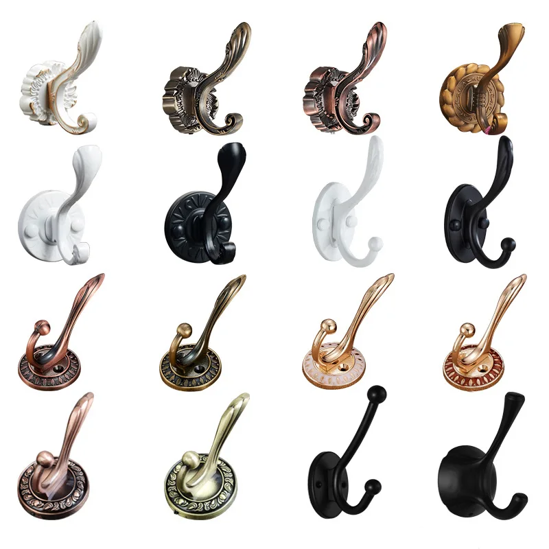 

Upscale Vintage Large Plum Design Curtain Holder Over Door Hooks For Clothes Bag Key Wall Hanger Organizer Home Decor