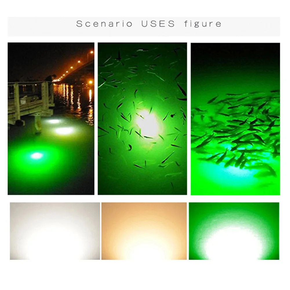 

Fishing Light Underwater LED Lures Fish Finder Lamp Attracting Prawn Krill 12V GQ999