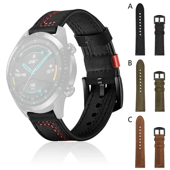 

for Huawei GT2 Leather Replacement Watch Band Wristband Strap for Huawei GT2 Smart Watch 46MM smar watch band 2020