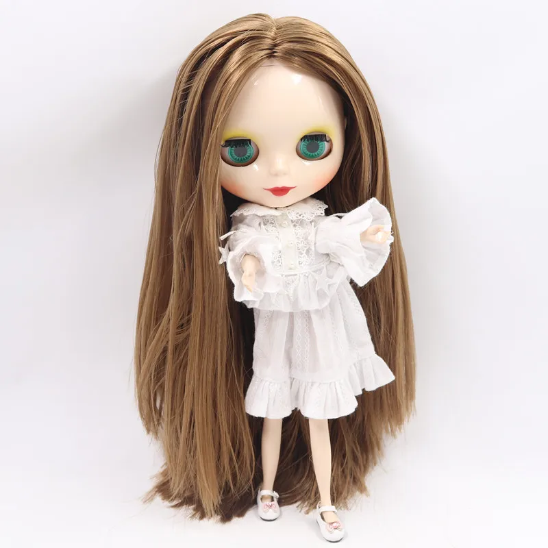 Ледяной обнаженный завод Blyth кукла No.280BL0444 коричневый длинные волосы подходит для изменения игрушки белая кожа Neo - Цвет: doll clothes shoes