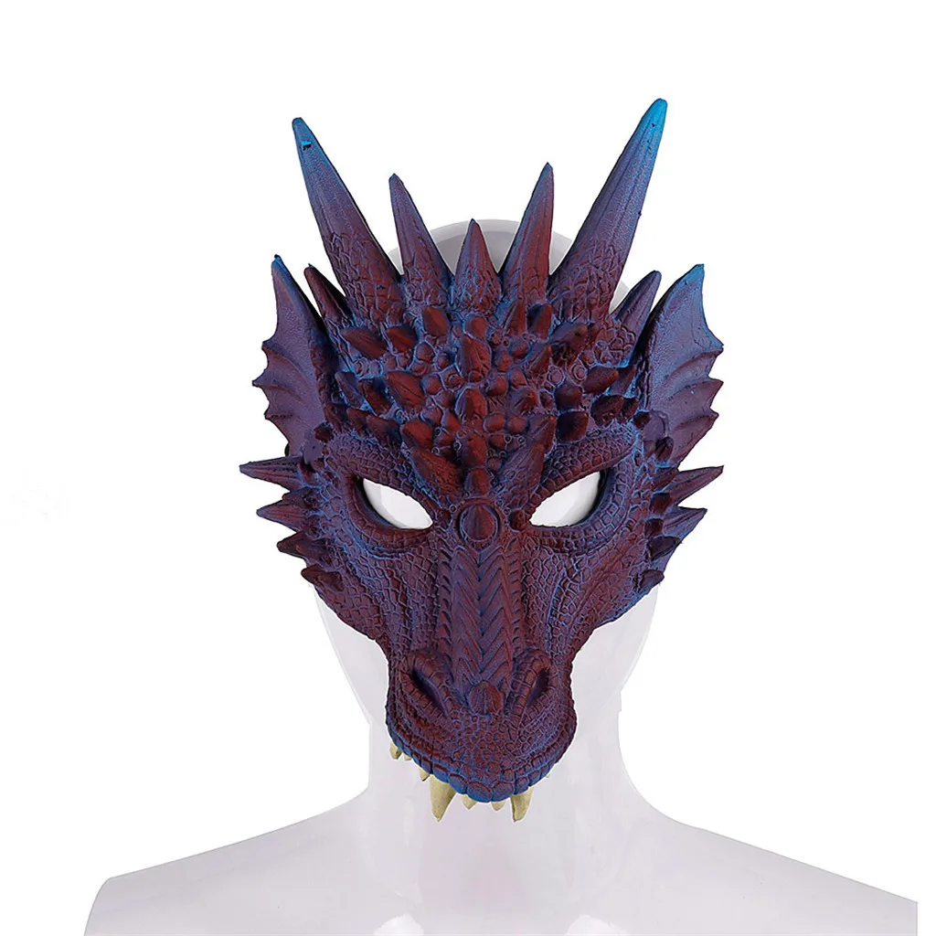 Маска дракона на Хэллоуин Маскарадная маска в форме головы животного костюм для взрослой вечеринки полумаска маскарадная Танцевальная вечеринка смешная маска дракона s