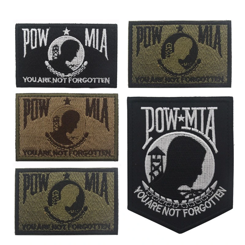 POW MIA /"You are not Forgotten/" embroidered iron on patch 3/"