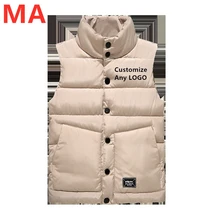 MA мужской жилет зимний плотный теплый жилет без рукавов популярный удобный мужской жилет Повседневный хип-хоп Топ