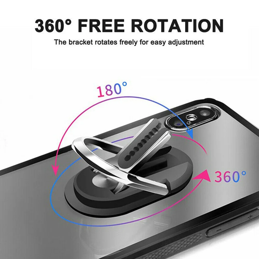 KISSCASE Finger Ring Handy Smartphone Ständer Halter Für iPhone 11 7 XR X Samsung Auto Metall Ring