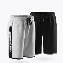 Новинка ULEEMARK мужские спортивные трикотажные шорты с отстрочкой персональная повседневная с буквенным принтом Спортивные штаны мужские короткие штаны