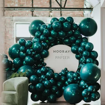 

10inch Tropical Teal Double Layer Latex Balloon Pearl Green Helium Balls Birthday Wedding Party Decoration Kid Adult Gift Globos