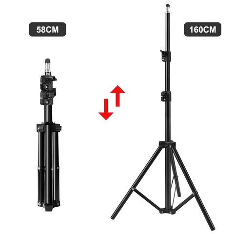 Aluminum Stand Portable Tripod with1/4 Screw Selfie Tripod for Camera Phone Photography Light Ring Lamp Go Pro