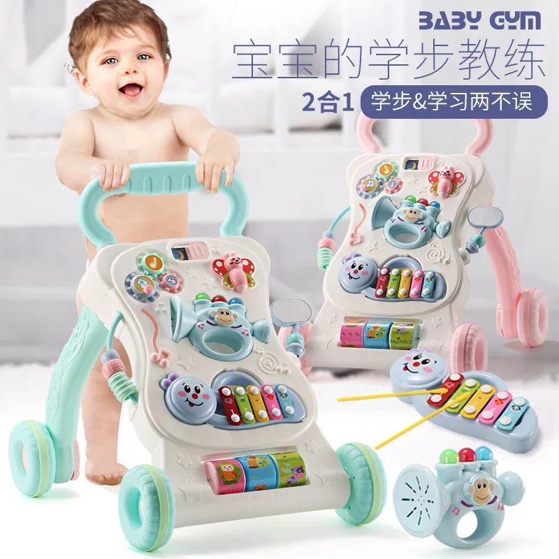 

Infant Child Anti-Falling Baby Walker 6/7-18 Months Baby Multi-functional Educational Toddler Toy Trolley 1-Year-Old