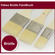 

Pebeo Bristle Paint Brush Wood Handle Watercolor Oil Acrylic Art supplies 3pcs/set