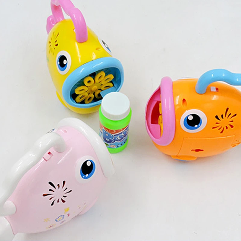 Электрическая портативная рыбка с пузырьками детское освещение музыка автоматическая машина для пузырей выдувная пузырьковая игрушка