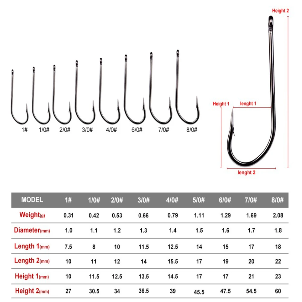 10 шт 1#-8/0 морской пресной воды удлиненное колючая проволока с высоким содержанием углерода Сталь крючок ловли карпа дергающаяся Рыбная аксессуара крючки Fly рыболовный крючок