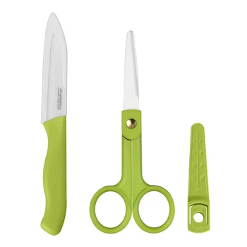 

Hot Selling Kitchen Ceramic Scissors with Sheath and Ceramic Paring Knife Set with storage case