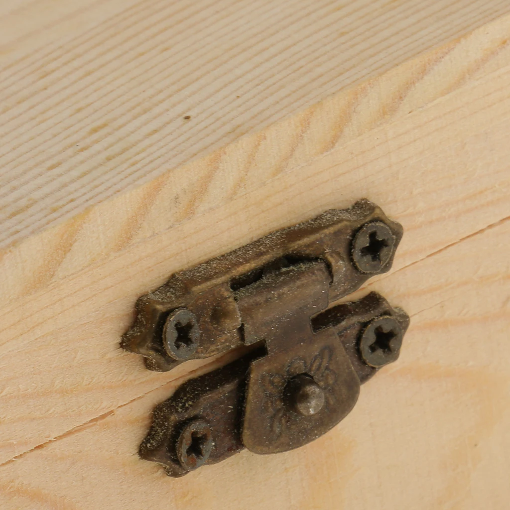 Blank Square Shape Unfinished Wooden Jewelry Gift Box for Kid DIY Craft Supplies