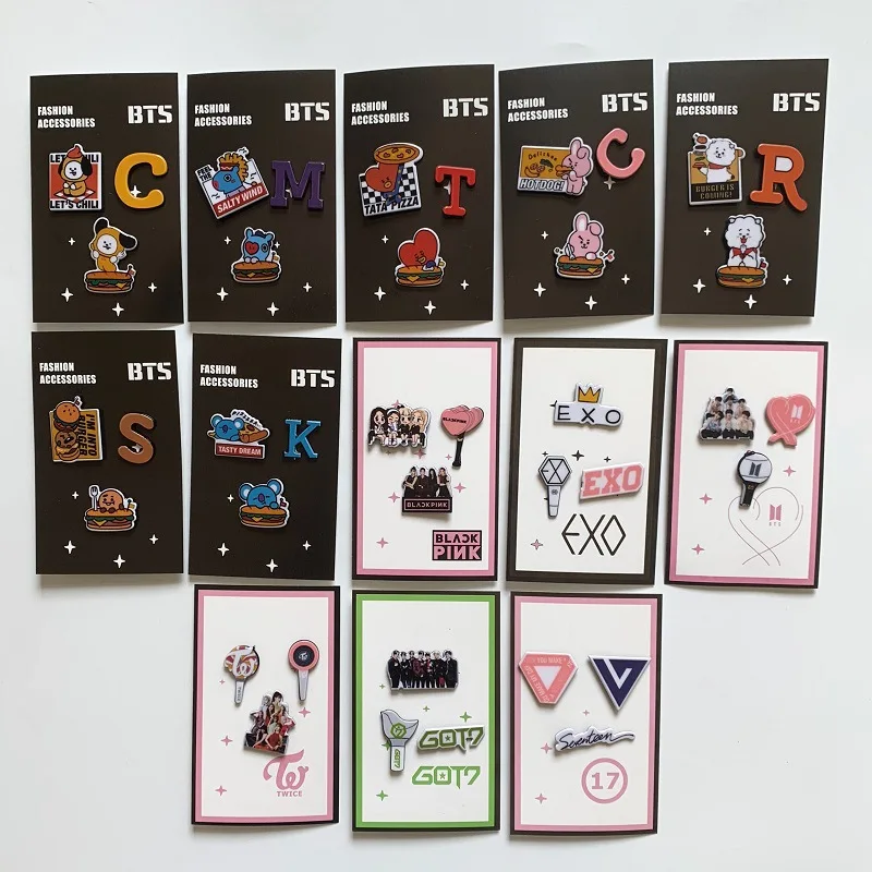 100 компл./лот KPOP BTS EXO семнадцать дважды GOT7 акриловый значок Лиза Роза JUNKOOK RM SUGA JIMIN J-HOPE JIN брошь аксессуары
