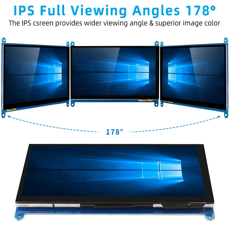 7 дюймов Raspberry Pi 4 Модель B 3B ЖК дисплей Дисплей сенсорный Экран 1024*600 800*480 HDMI на
