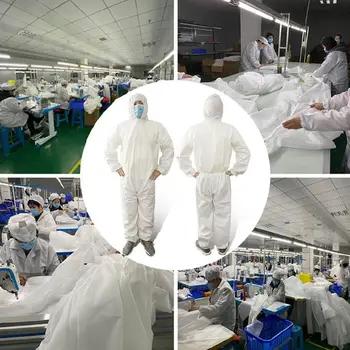 

Disposable White Protective Clothing One-piece Full-body Isolating Clothing J6PB