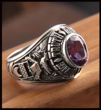 

925 Silver Retro Totem Leo Mature Personality Tide Sterling Silver Ring