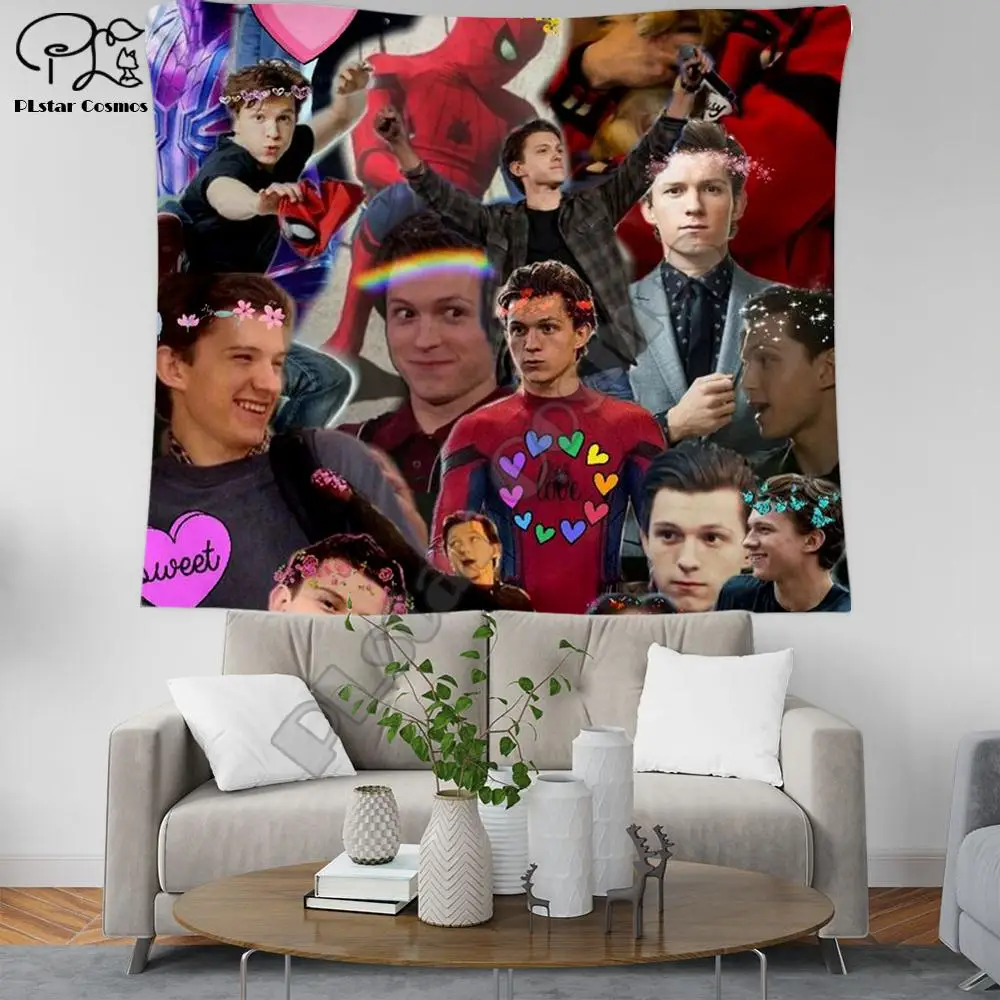 Капитан Америка/Железный человек/Человек-паук том Холланд/Loki 3D печать Tapestrying прямоугольная домашняя декоративная настенная вешалка стиль-2