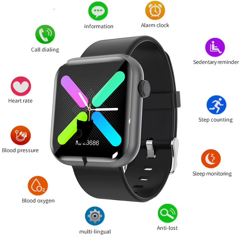 

Smart Watch Men Women Heart Rate Blood Pressure Sleep Monitoring Watch for IOS Android Smartwatch Fitness Track Smartwatches