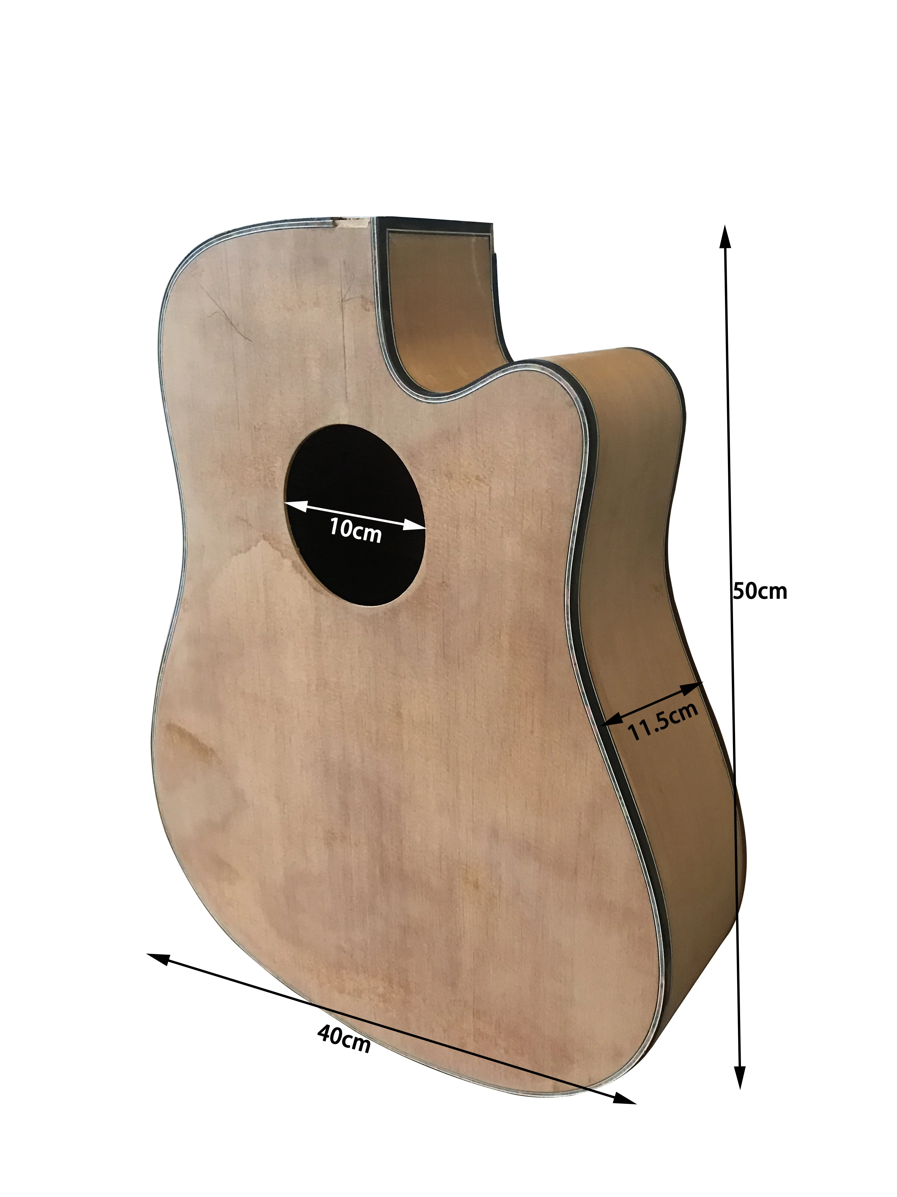 solid-wood-acoustic-guitar-body-unfinished-thin-body-folk-guitar-barrel-white-acoustic-guitar-panel-41in