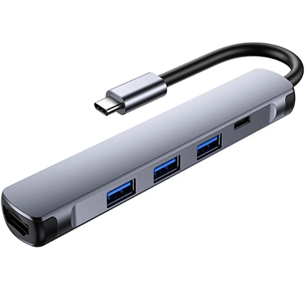 Ouhaobin USB C концентратор 5 в 1 к HDMI адаптер 3 0 порт + (PD) конвертер для ноутбука Macbook с