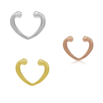 

3 Colors Open Heart Ear Cuff Women Earrings Fashion 925 Sterling Silver Jewelry Classic Simple Female Earrings for Women