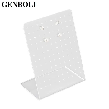 

3pcs/Pack 120 Holes Earrings Display Clear Plexiglass Stand Holder Showcase Rack Ear Studs Organizer Jewelry Show Case Container