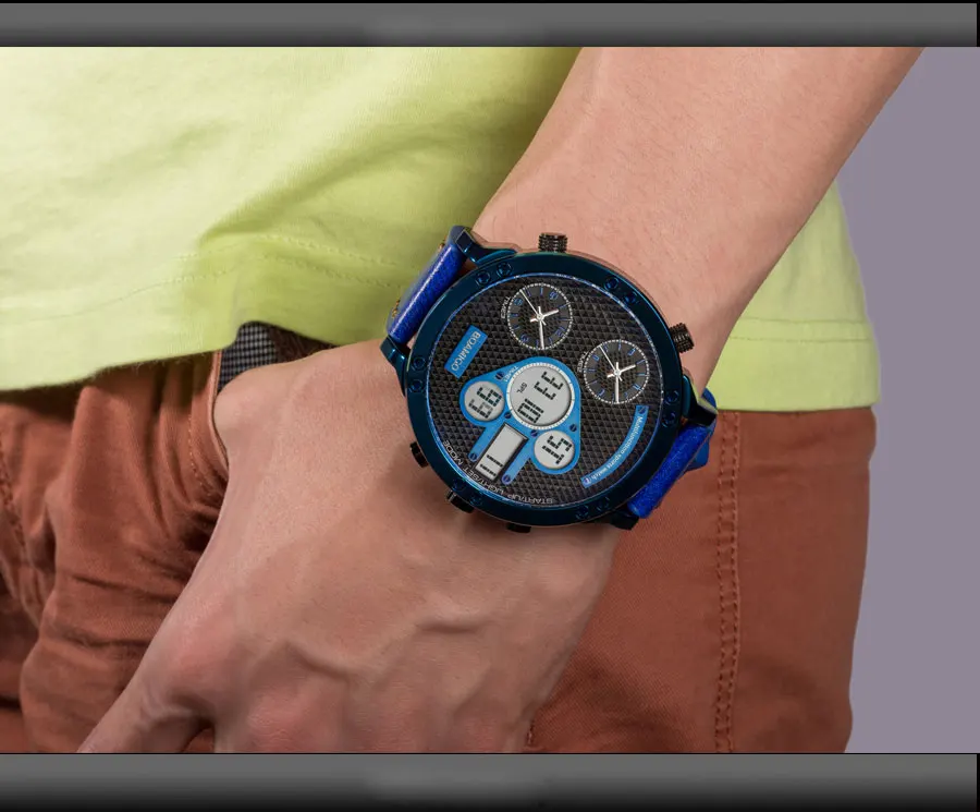 BOAMIGO мужские военные часы мужские спортивные часы мужские кварцевые светодиодный цифровой аналоговый 3 Часы мужские коричневые синие наручные часы водонепроницаемые
